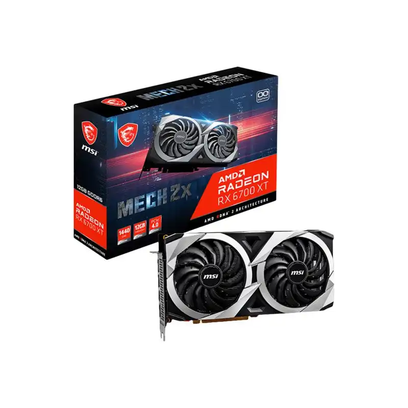 MSI Radeon RX 6700 XT MECH 2X 12G OC - Carte graphique - Radeon RX 6700 XT - 12 Go... (RADEON RX 6700 XT MECH 2X 12G OC)_1